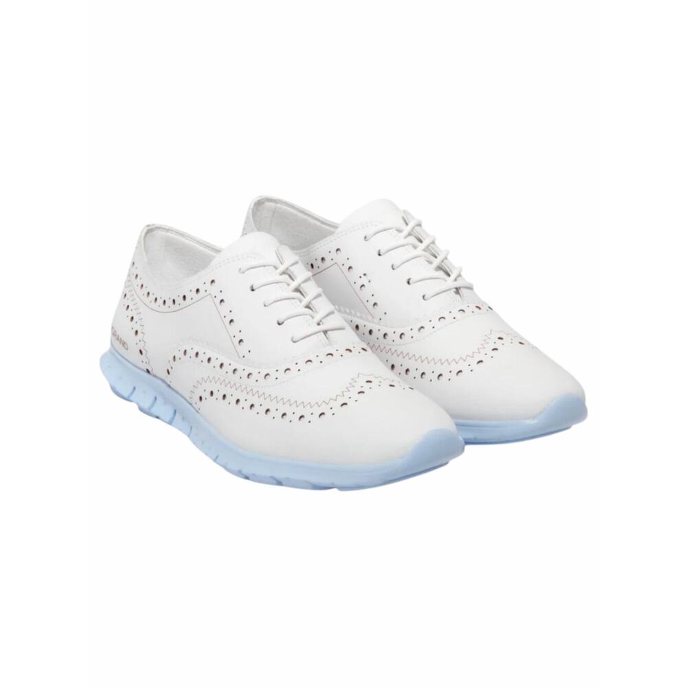 Cole Haan Zerogrand Wingtip Leather Oxford Shoes Lace Up Blue Size 8B - Picture 3 of 13